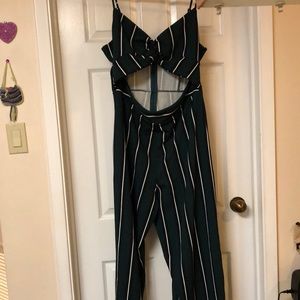 Dynamite Jumpsuit Spaghetti Straps Cut Out Cropped XL - Gorgeous and Modern!!
